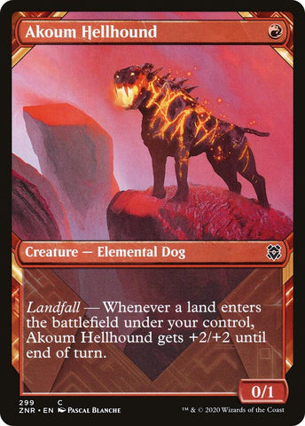 Image for Akoum Hellhound (Showcase) (299) [Zendikar Rising]