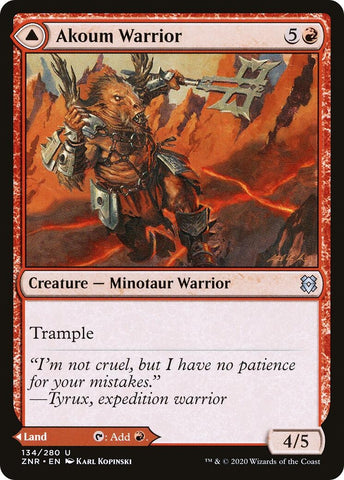 Image for Akoum Warrior (134) [Zendikar Rising]