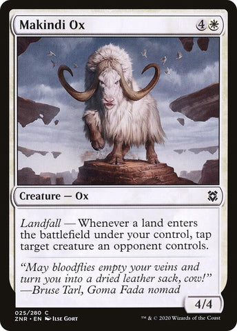 Image for Makindi Ox (25) [Zendikar Rising]
