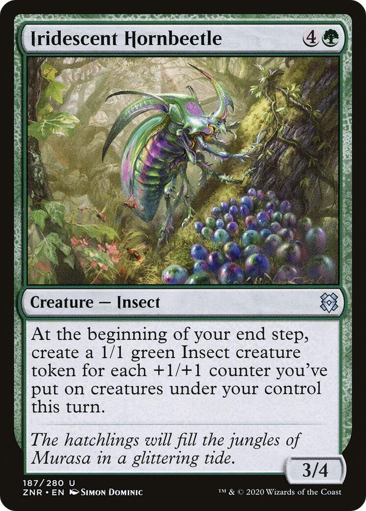 Image for Iridescent Hornbeetle (187) [Zendikar Rising]