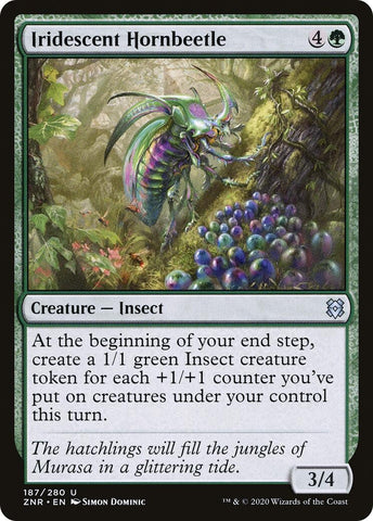 Image for Iridescent Hornbeetle (187) [Zendikar Rising]