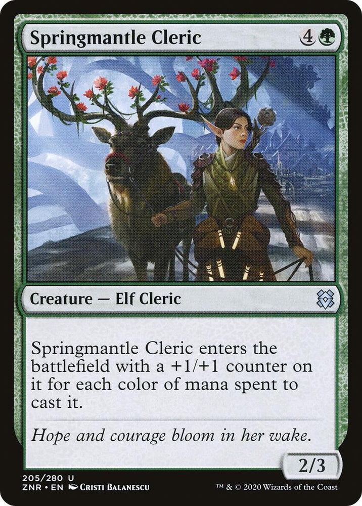 Image for Springmantle Cleric (205) [Zendikar Rising]