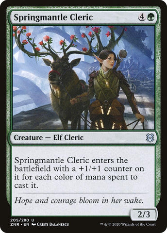 Image for Springmantle Cleric (205) [Zendikar Rising]