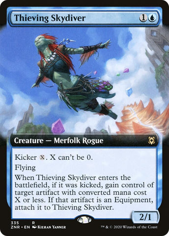 Image for Thieving Skydiver (Extended Art) (335) [Zendikar Rising]