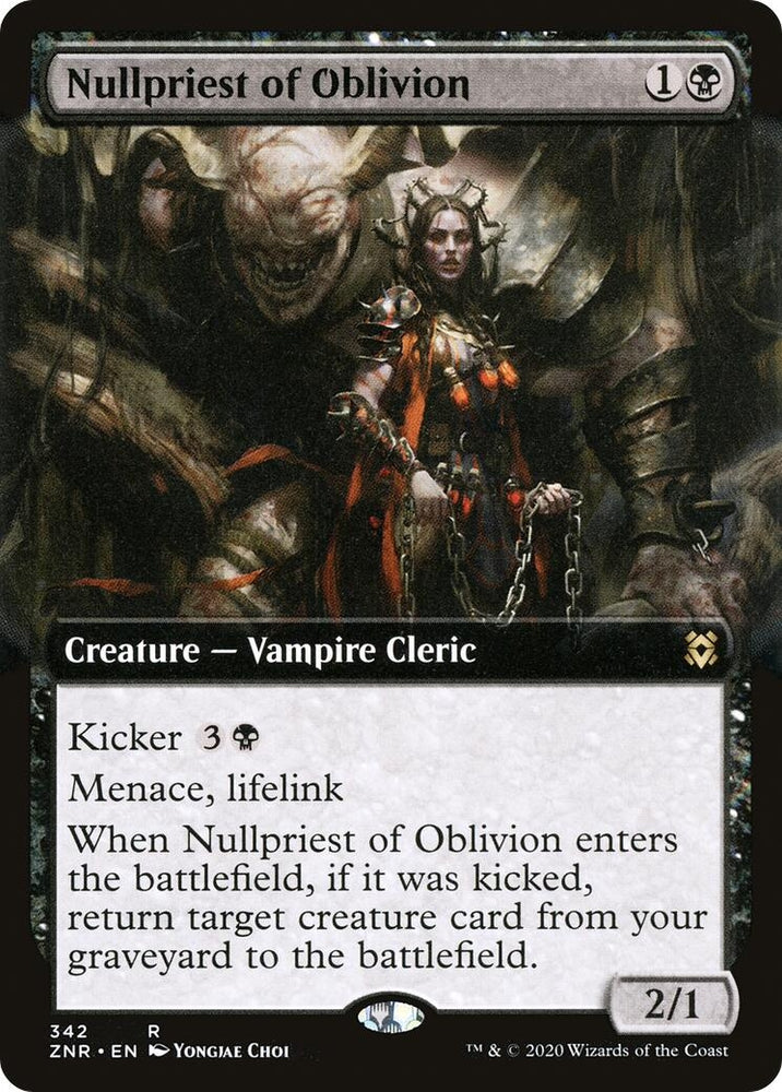 Image for Nullpriest of Oblivion (Extended Art) (342) [Zendikar Rising]