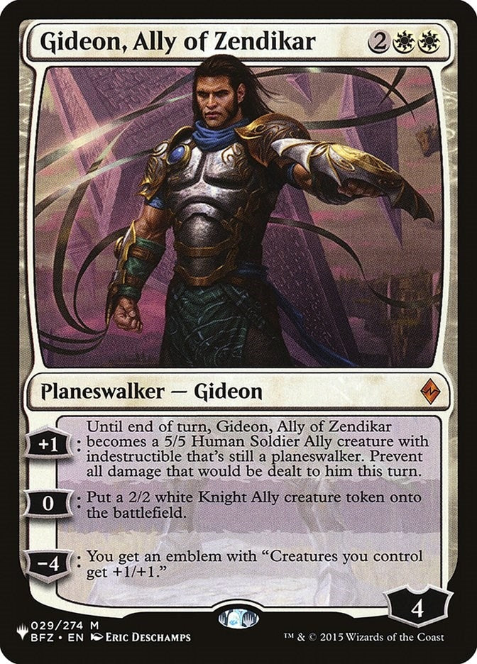 Image for Gideon, Ally of Zendikar (29) [The List Reprints]