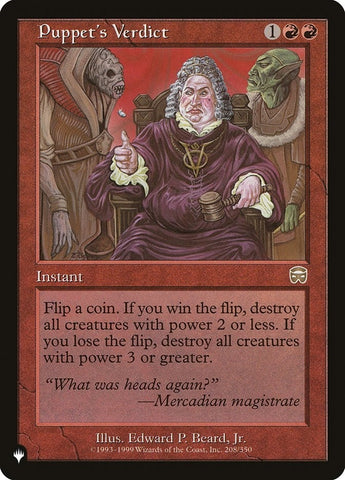 Image for Puppet's Verdict (208) [The List Reprints]