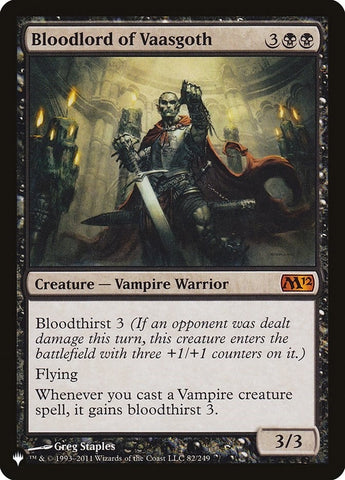 Image for Bloodlord of Vaasgoth (82) [The List Reprints]