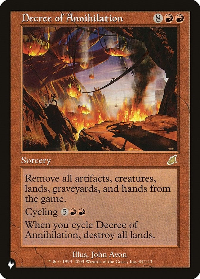 Image for Decree of Annihilation (85) [The List Reprints]