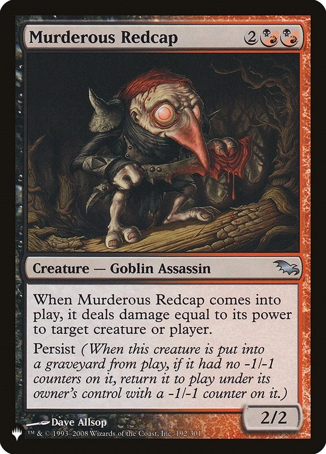 Image for Murderous Redcap (192) [The List Reprints]