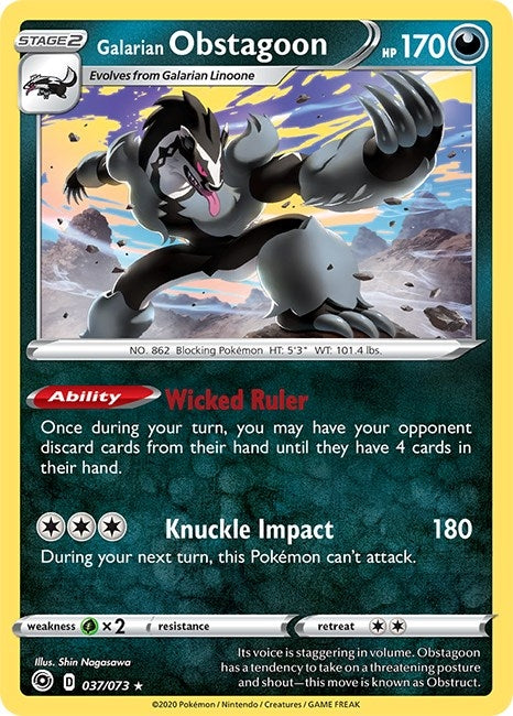 Image for Galarian Obstagoon (37/73) [Champion's Path]