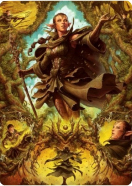 Image for Nissa of Shadowed Boughs Art Card (6/81) (6) [Art Series: Zendikar Rising]