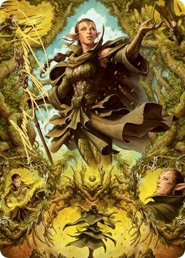 Image for Nissa of Shadowed Boughs Art Card (6/81) (Gold-Stamped Signature) (6) [Art Series: Zendikar Rising]