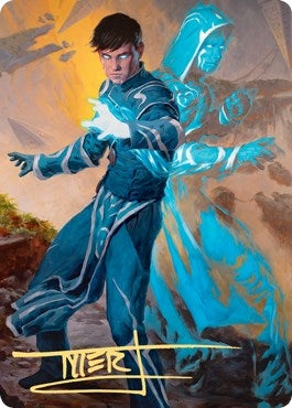 Image for Jace, Mirror Mage Art Card (1/81) (Gold-Stamped Signature) (1) [Art Series: Zendikar Rising]