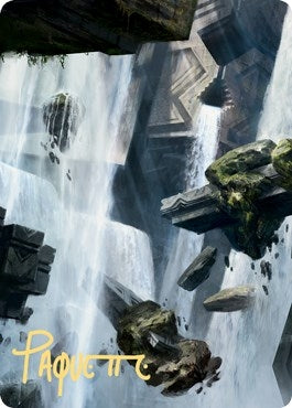 Image for Island Art Card (10/81) (Gold-Stamped Signature) (10) [Art Series: Zendikar Rising]