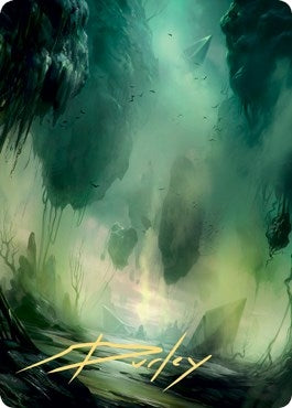 Image for Swamp Art Card (13/81) (Gold-Stamped Signature) (13) [Art Series: Zendikar Rising]