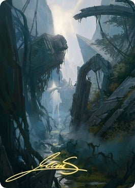 Image for Swamp Art Card (14/81) (Gold-Stamped Signature) (14) [Art Series: Zendikar Rising]