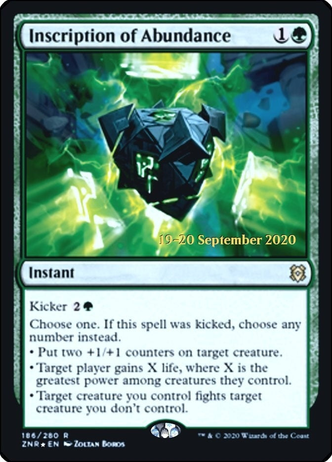 Image for Inscription of Abundance (186) [Prerelease Cards]