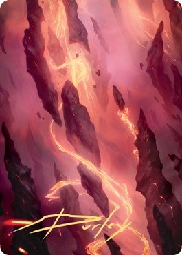 Image for Mountain Art Card (16/81) (Gold-Stamped Signature) (16) [Art Series: Zendikar Rising]