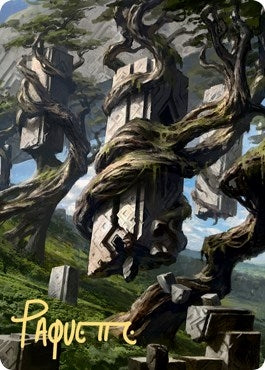 Image for Forest Art Card (20/81) (Gold-Stamped Signature) (20) [Art Series: Zendikar Rising]