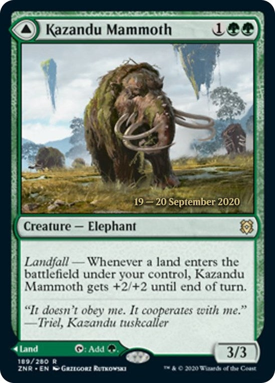 Image for Kazandu Mammoth (189) [Prerelease Cards]