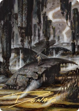 Image for Grimclimb Pathway Art Card (Gold-Stamped Signature) (24) [Art Series: Zendikar Rising]