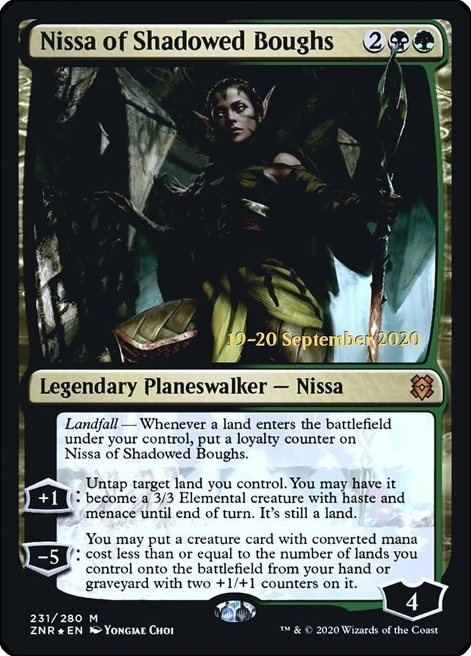 Image for Nissa of Shadowed Boughs (231) [Prerelease Cards]