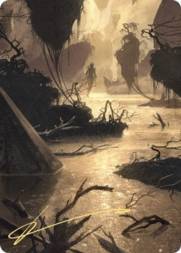 Image for Murkwater Pathway Art Card (Gold-Stamped Signature) (26) [Art Series: Zendikar Rising]