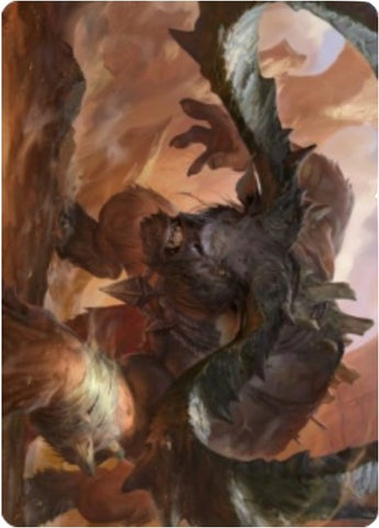 Image for Moraug, Fury of Akoum Art Card (66) [Art Series: Zendikar Rising]