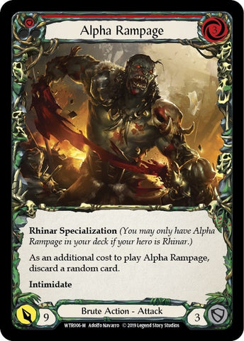 Image for Alpha Rampage (WTR006) (Welcome to Rathe) - Flesh and Blood TCG