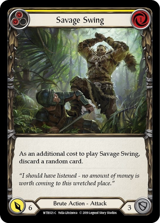 Image for Savage Swing (Yellow) (WTR021) (Welcome to Rathe) - Flesh and Blood TCG