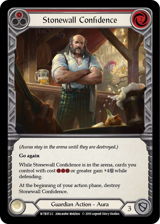 Image for Stonewall Confidence (Red) (WTR072) (Welcome to Rathe) - Flesh and Blood TCG