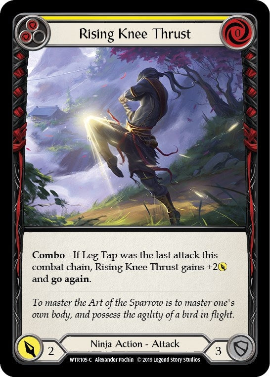 Image for Rising Knee Thrust (Yellow) (WTR105) (Welcome to Rathe) - Flesh and Blood TCG