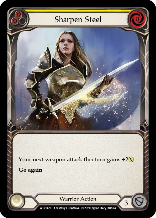 Image for Sharpen Steel (Yellow) (WTR142) (Welcome to Rathe) - Flesh and Blood TCG