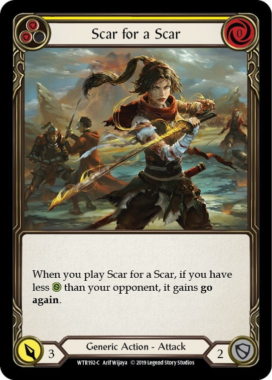 Image for Scar for a Scar (Yellow) (WTR192) (Welcome to Rathe) - Flesh and Blood TCG