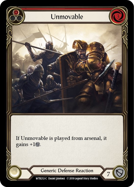 Image for Unmovable (Red) (WTR212) (Welcome to Rathe) - Flesh and Blood TCG