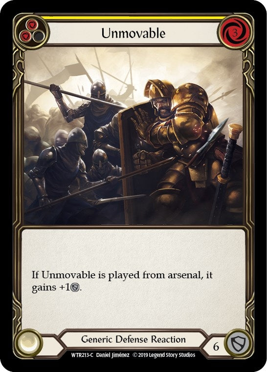 Image for Unmovable (Yellow) (WTR213) (Welcome to Rathe) - Flesh and Blood TCG