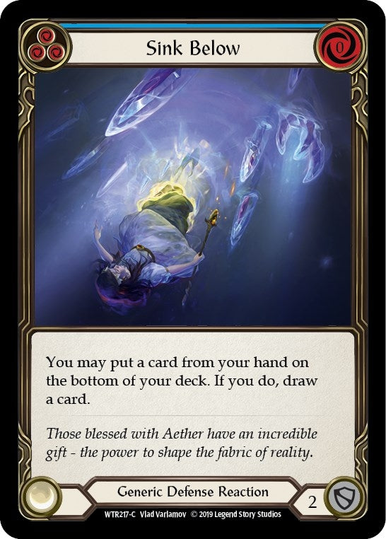 Image for Sink Below (Blue) (WTR217) (Welcome to Rathe) - Flesh and Blood TCG