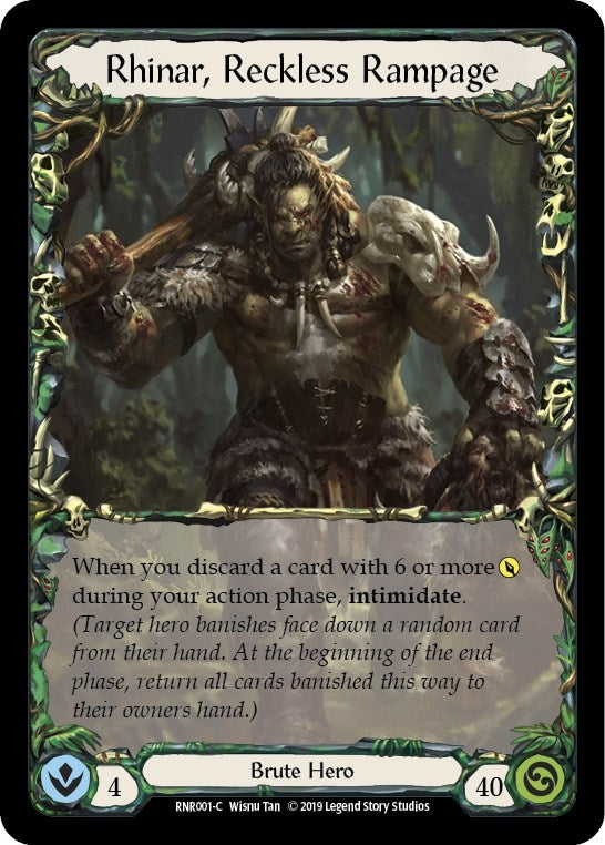 Image for Rhinar, Reckless Rampage (RNR001) (Hero Deck: Rhinar) - Flesh and Blood TCG