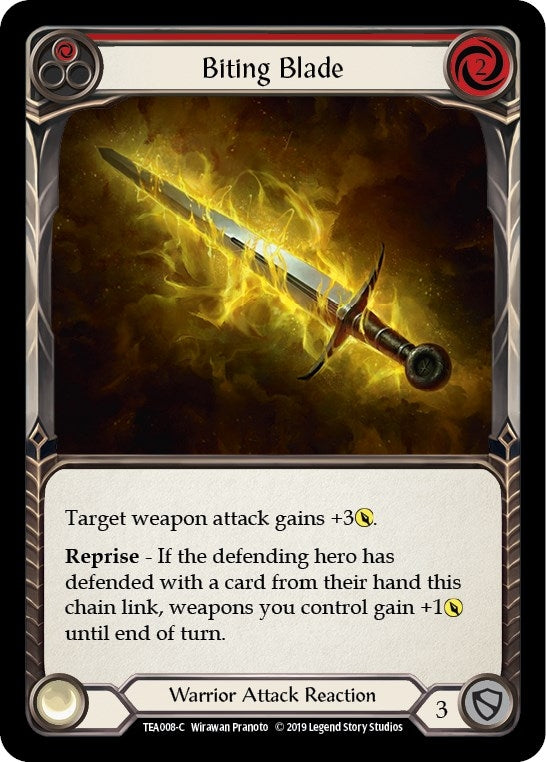 Image for Biting Blade (Red) (TEA008) (Hero Deck: Dorinthea) - Flesh and Blood TCG
