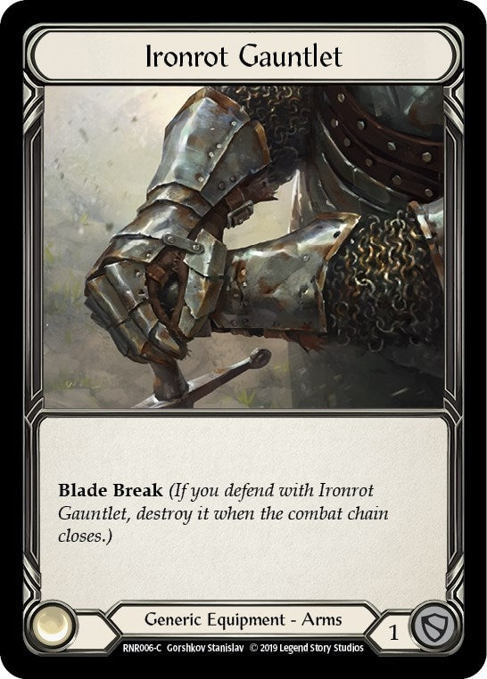 Image for Ironrot Gauntlet (RNR006) (Hero Deck: Rhinar) - Flesh and Blood TCG