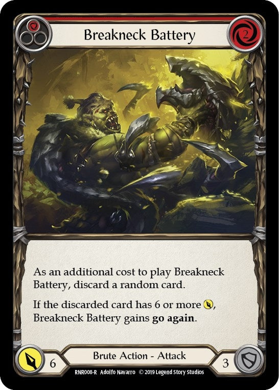 Image for Breakneck Battery (Red) (RNR008) (Hero Deck: Rhinar) - Flesh and Blood TCG