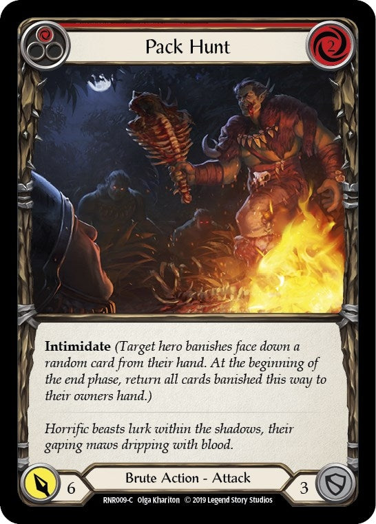 Image for Pack Hunt (Red) (RNR009) (Hero Deck: Rhinar) - Flesh and Blood TCG