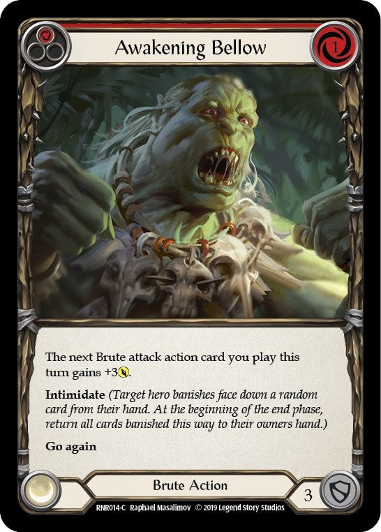 Image for Awakening Bellow (Red) (RNR014) (Hero Deck: Rhinar) - Flesh and Blood TCG