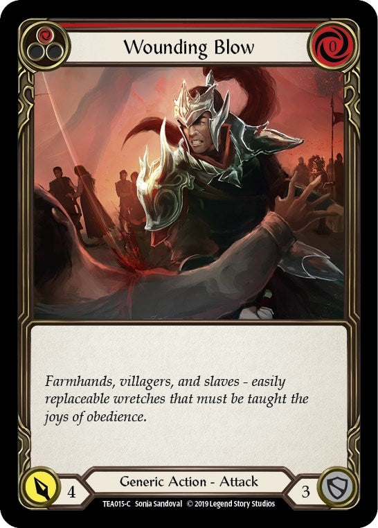 Image for Wounding Blow (Red) (TEA015) (Hero Deck: Dorinthea) - Flesh and Blood TCG
