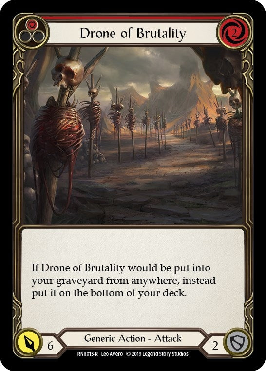Image for Drone of Brutality (Red) (RNR015) (Hero Deck: Rhinar) - Flesh and Blood TCG