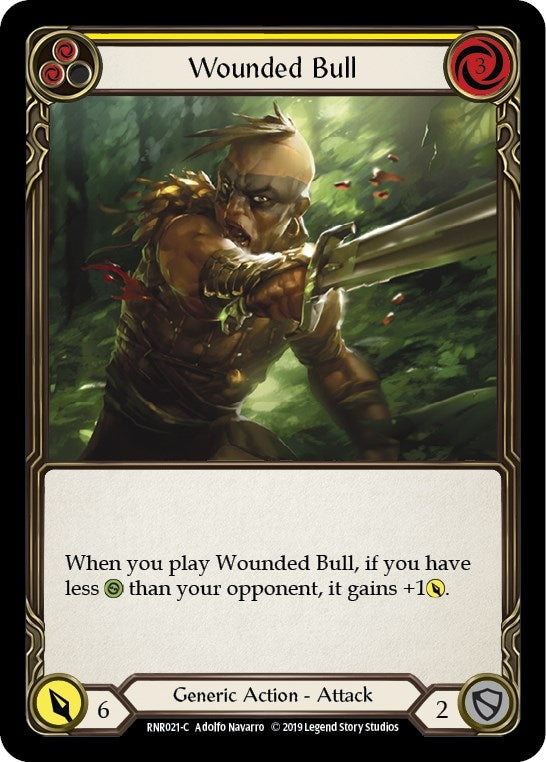 Image for Wounded Bull (Yellow) (RNR021) (Hero Deck: Rhinar) - Flesh and Blood TCG