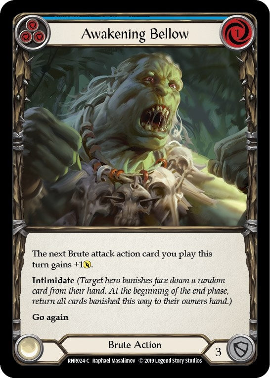 Image for Awakening Bellow (Blue) (RNR024) (Hero Deck: Rhinar) - Flesh and Blood TCG