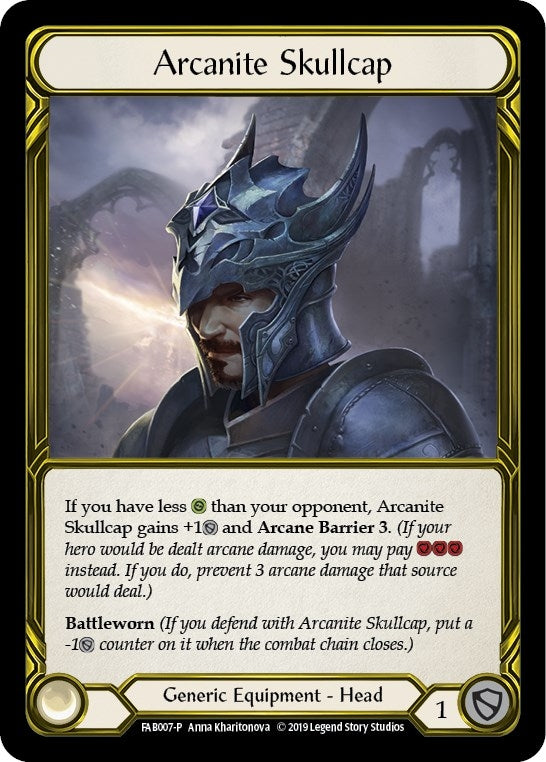 Image for Arcanite Skullcap (Golden) - FAB007 (FAB007) (Flesh and Blood: Promo Cards) - Flesh and Blood TCG