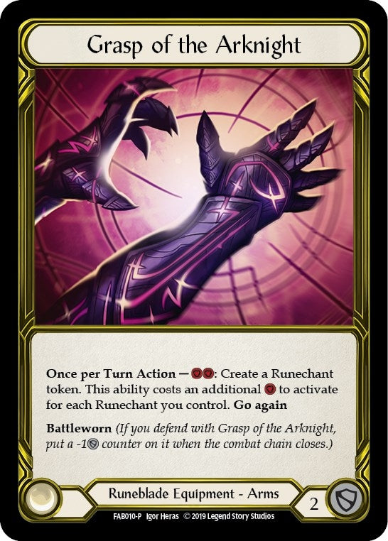 Image for Grasp of the Arknight (Golden) - FAB010 (FAB010) (Flesh and Blood: Promo Cards) - Flesh and Blood TCG
